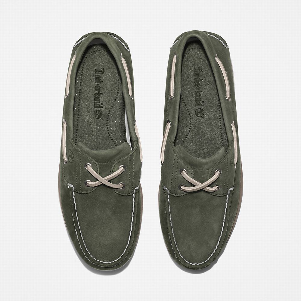 Timberland 2-Eye Classic Tekne Ayakkabısı Erkek Koyu Yeşil | TR-0263N
