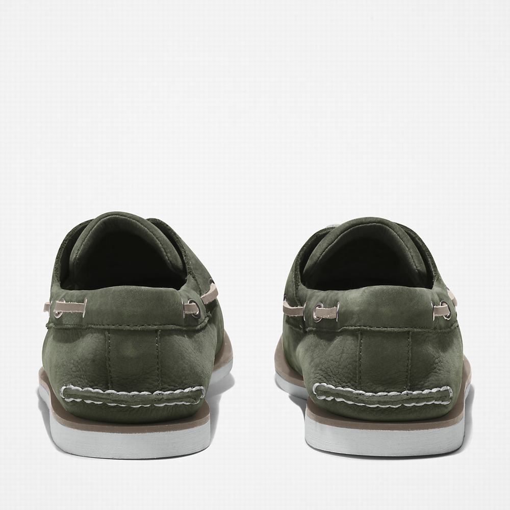 Timberland 2-Eye Classic Tekne Ayakkabısı Erkek Koyu Yeşil | TR-0263N