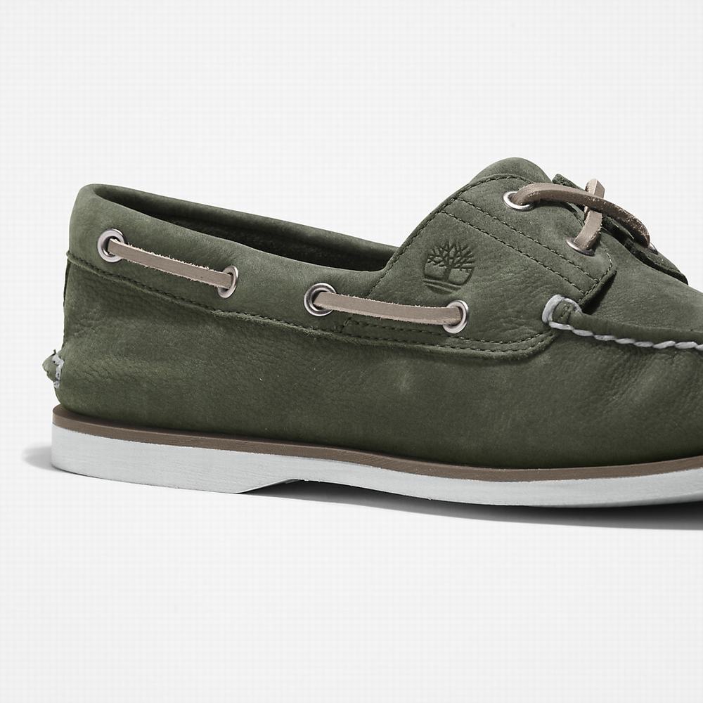 Timberland 2-Eye Classic Tekne Ayakkabısı Erkek Koyu Yeşil | TR-0263N