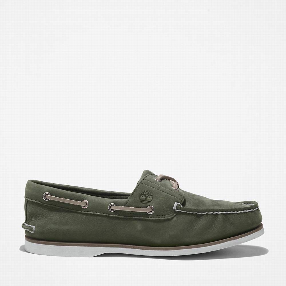 Timberland 2-Eye Classic Tekne Ayakkabısı Erkek Koyu Yeşil | TR-0263N