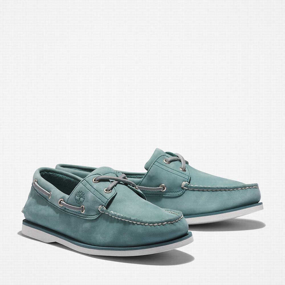 Timberland 2-Eye Classic Tekne Ayakkabısı Erkek Açık Mavi | TR-0961R