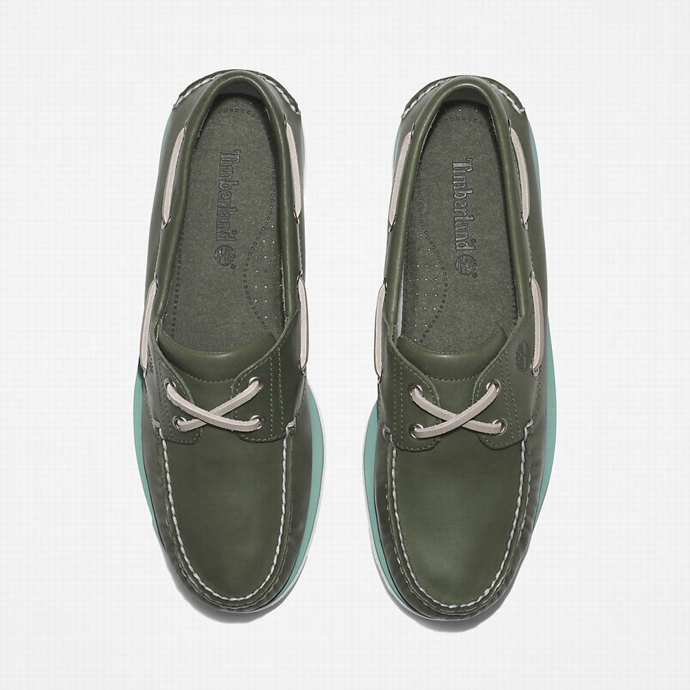 Timberland 2-Eye Classic Tekne Ayakkabısı Erkek Koyu Yeşil | TR-1045M