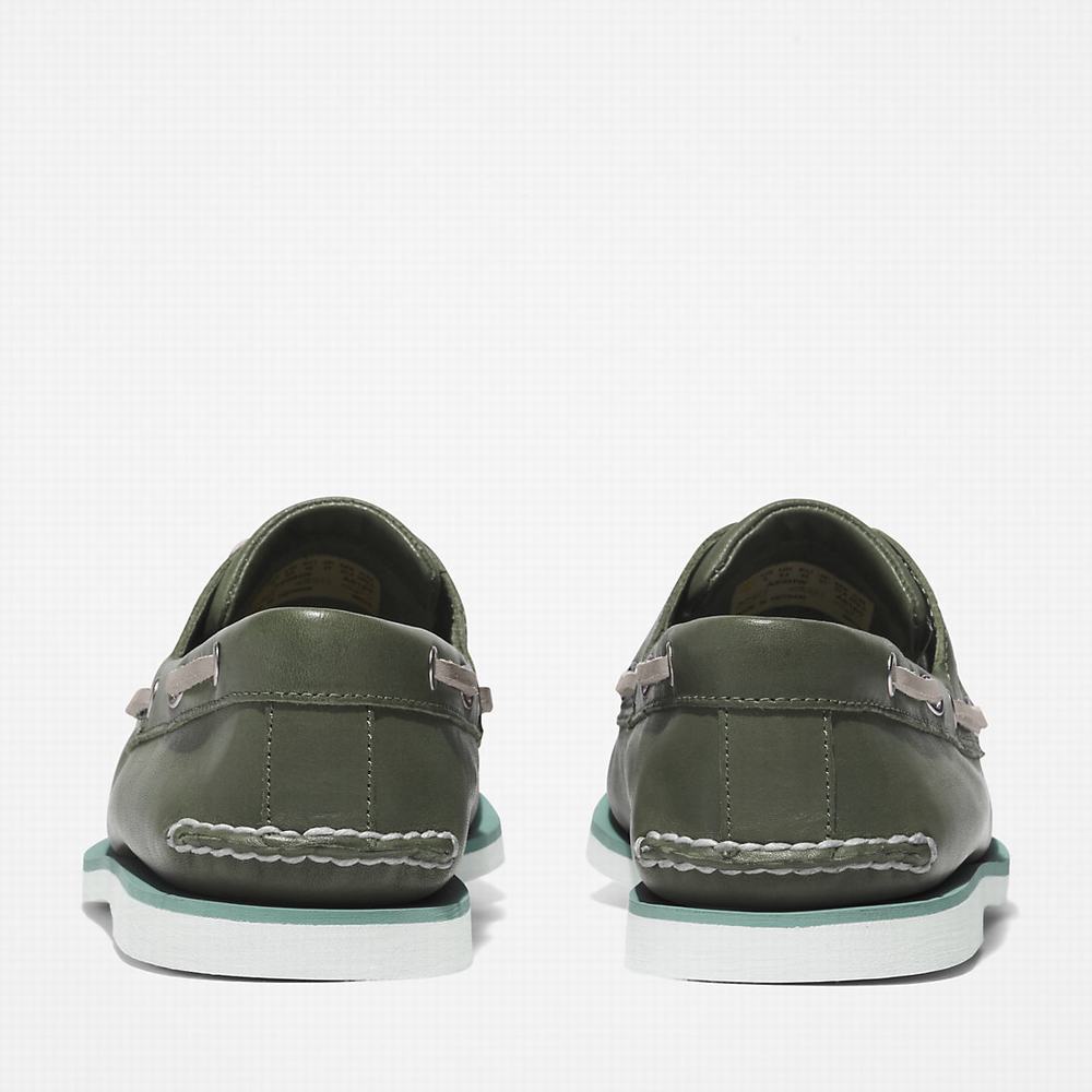 Timberland 2-Eye Classic Tekne Ayakkabısı Erkek Koyu Yeşil | TR-1045M