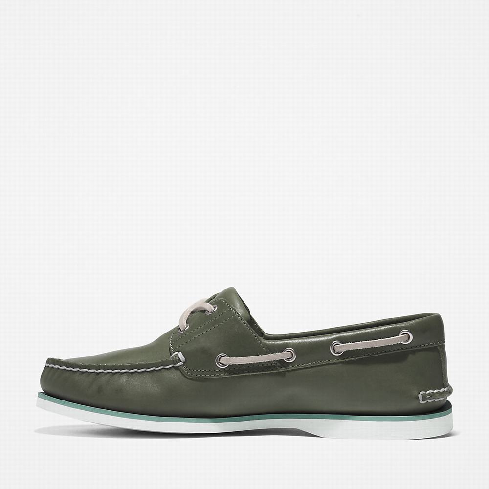 Timberland 2-Eye Classic Tekne Ayakkabısı Erkek Koyu Yeşil | TR-1045M