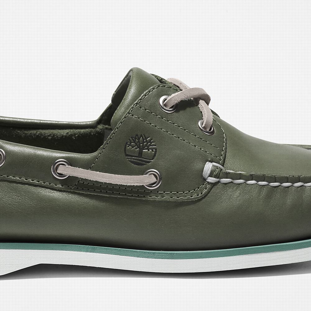 Timberland 2-Eye Classic Tekne Ayakkabısı Erkek Koyu Yeşil | TR-1045M