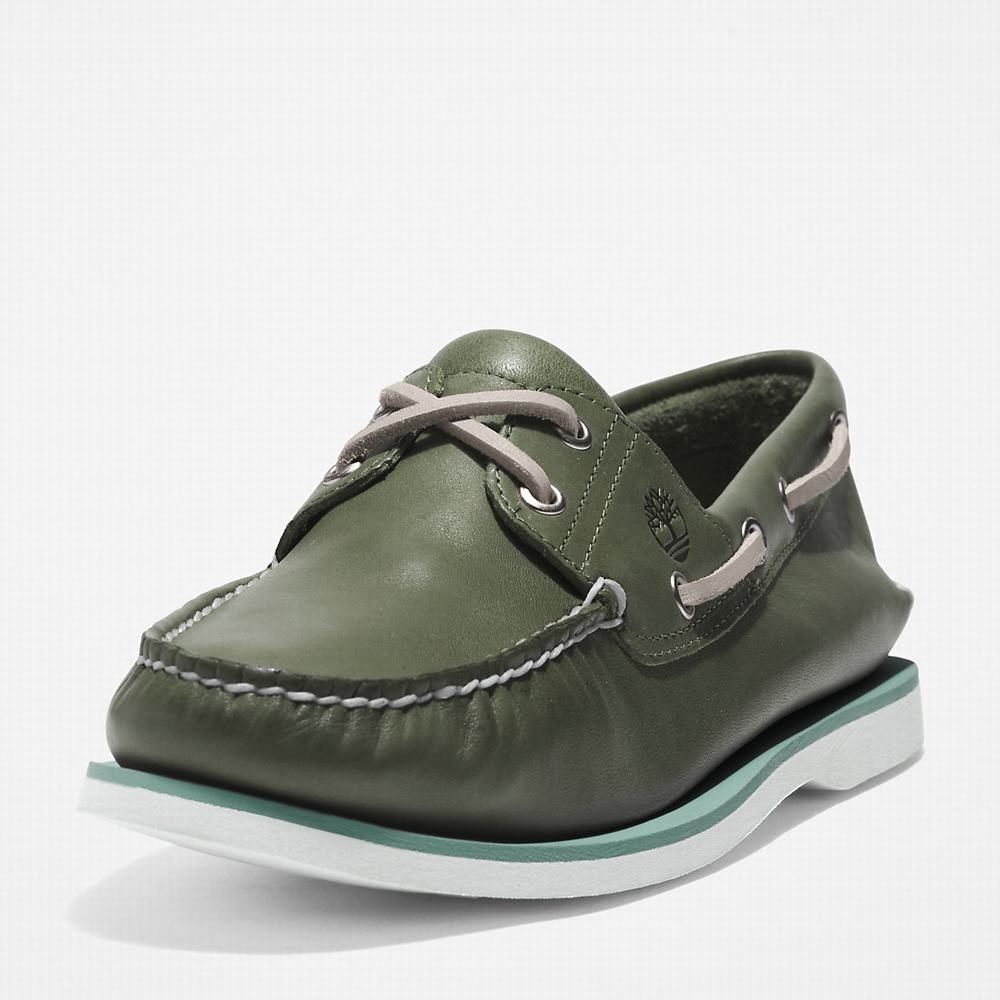 Timberland 2-Eye Classic Tekne Ayakkabısı Erkek Koyu Yeşil | TR-1045M