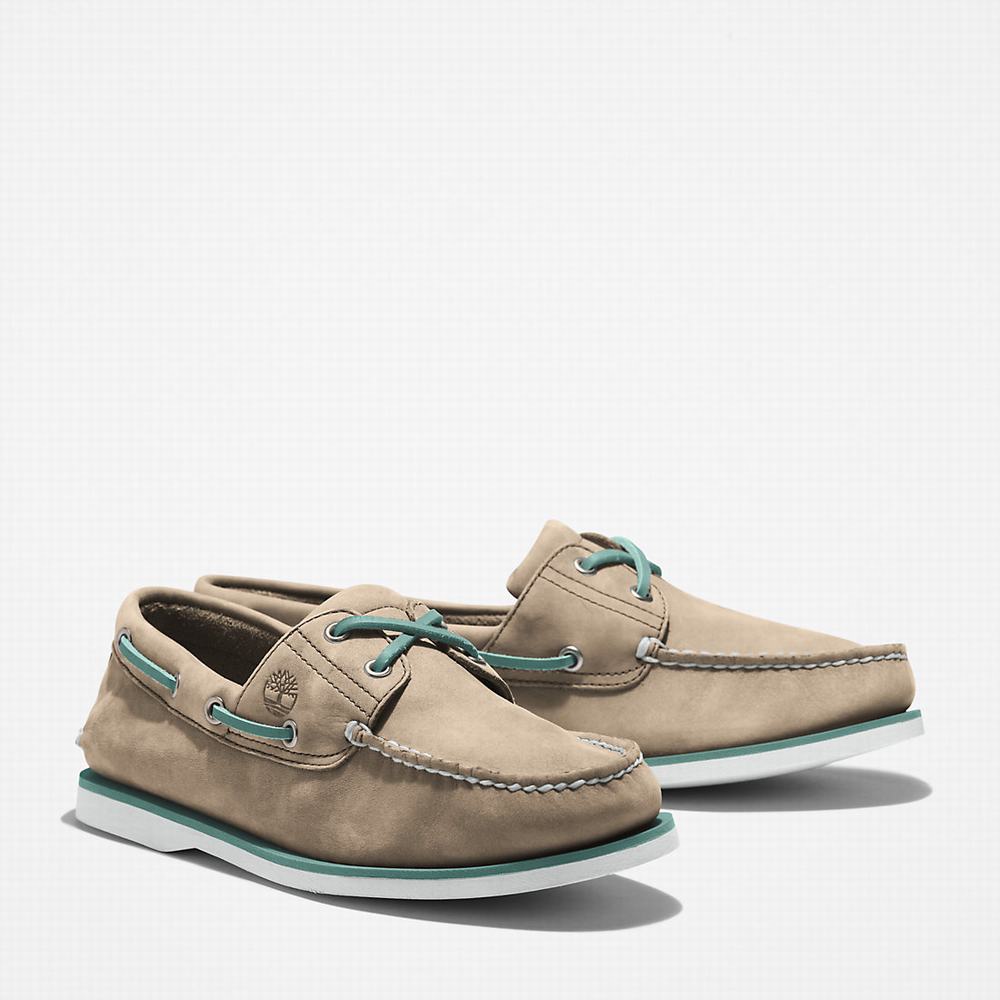 Timberland 2-Eye Classic Tekne Ayakkabısı Erkek Bej Rengi | TR-3689C