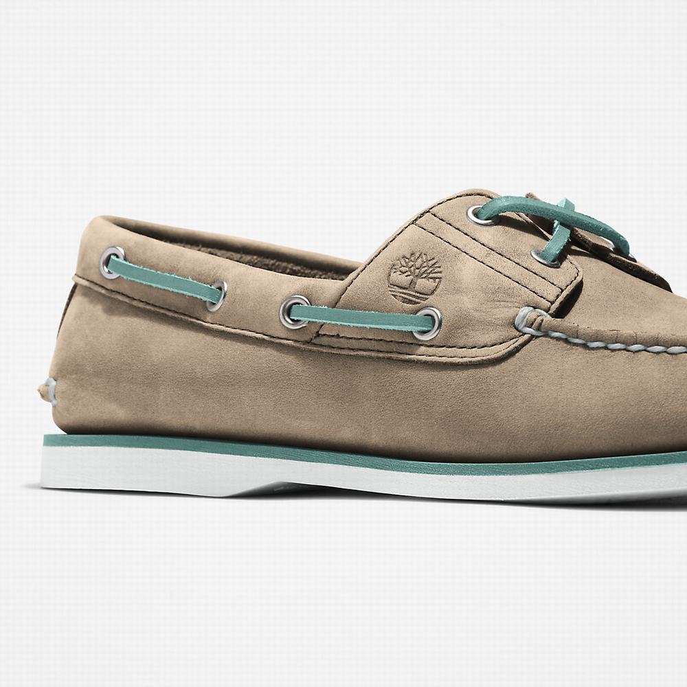 Timberland 2-Eye Classic Tekne Ayakkabısı Erkek Bej Rengi | TR-3689C