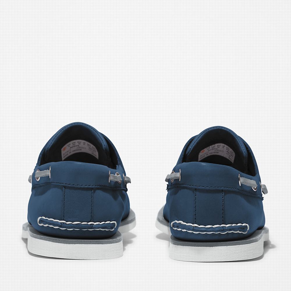 Timberland 2-Eye Classic Tekne Ayakkabısı Erkek Lacivert | TR-4612U