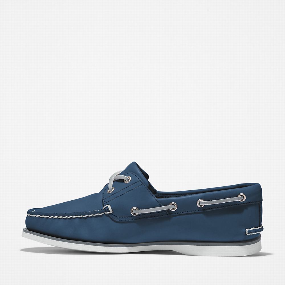 Timberland 2-Eye Classic Tekne Ayakkabısı Erkek Lacivert | TR-4612U