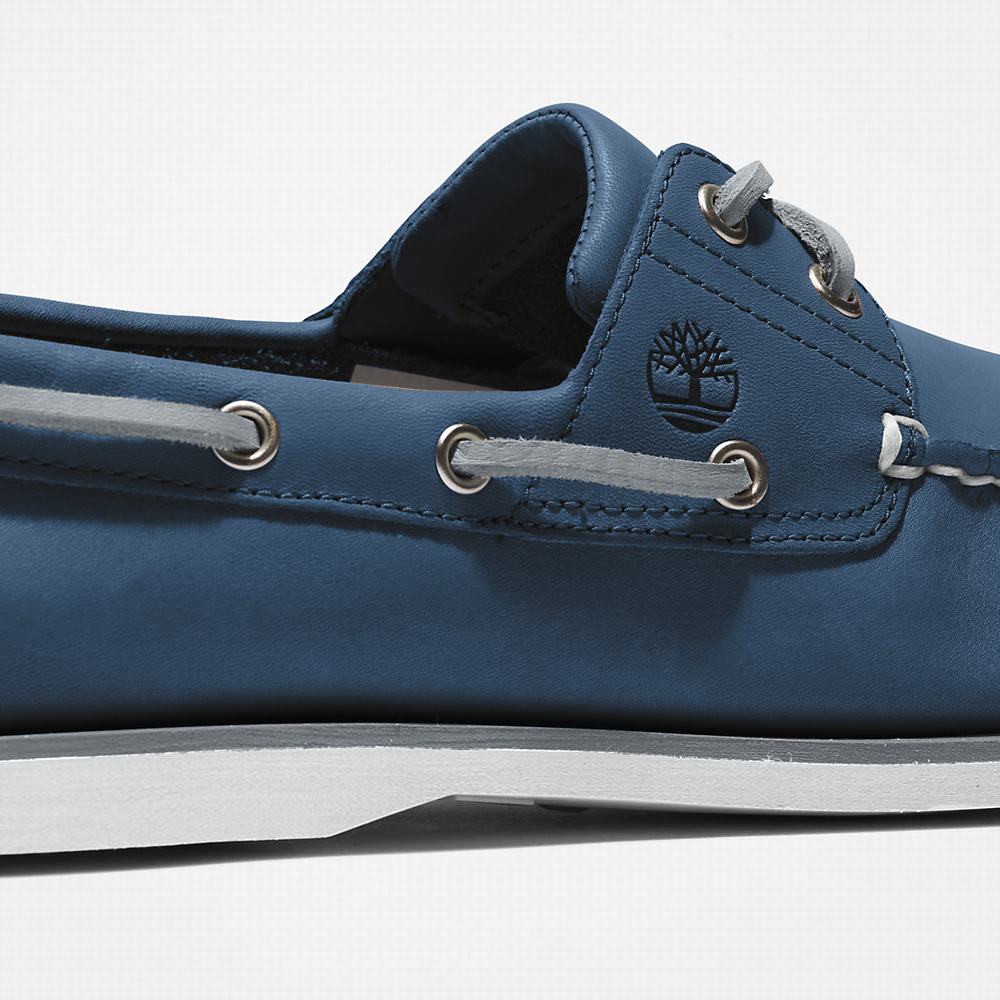 Timberland 2-Eye Classic Tekne Ayakkabısı Erkek Lacivert | TR-4612U