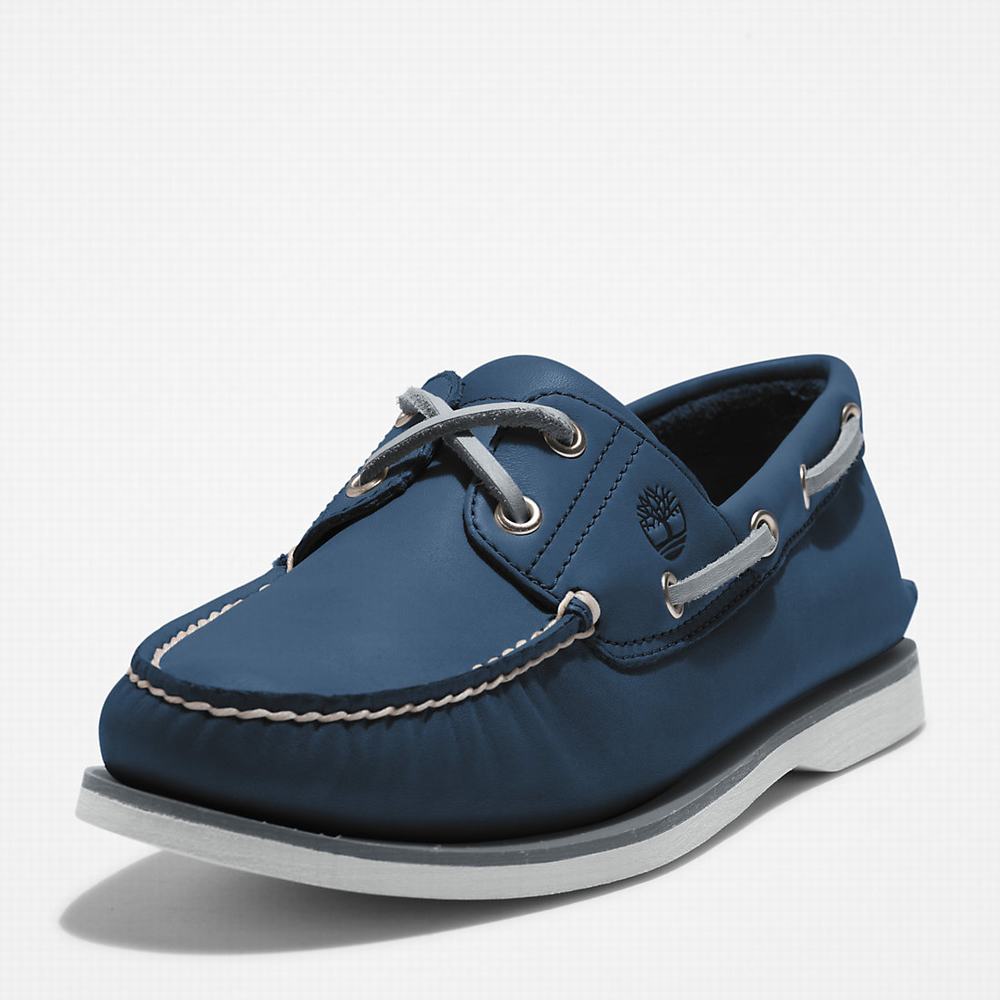Timberland 2-Eye Classic Tekne Ayakkabısı Erkek Lacivert | TR-4612U