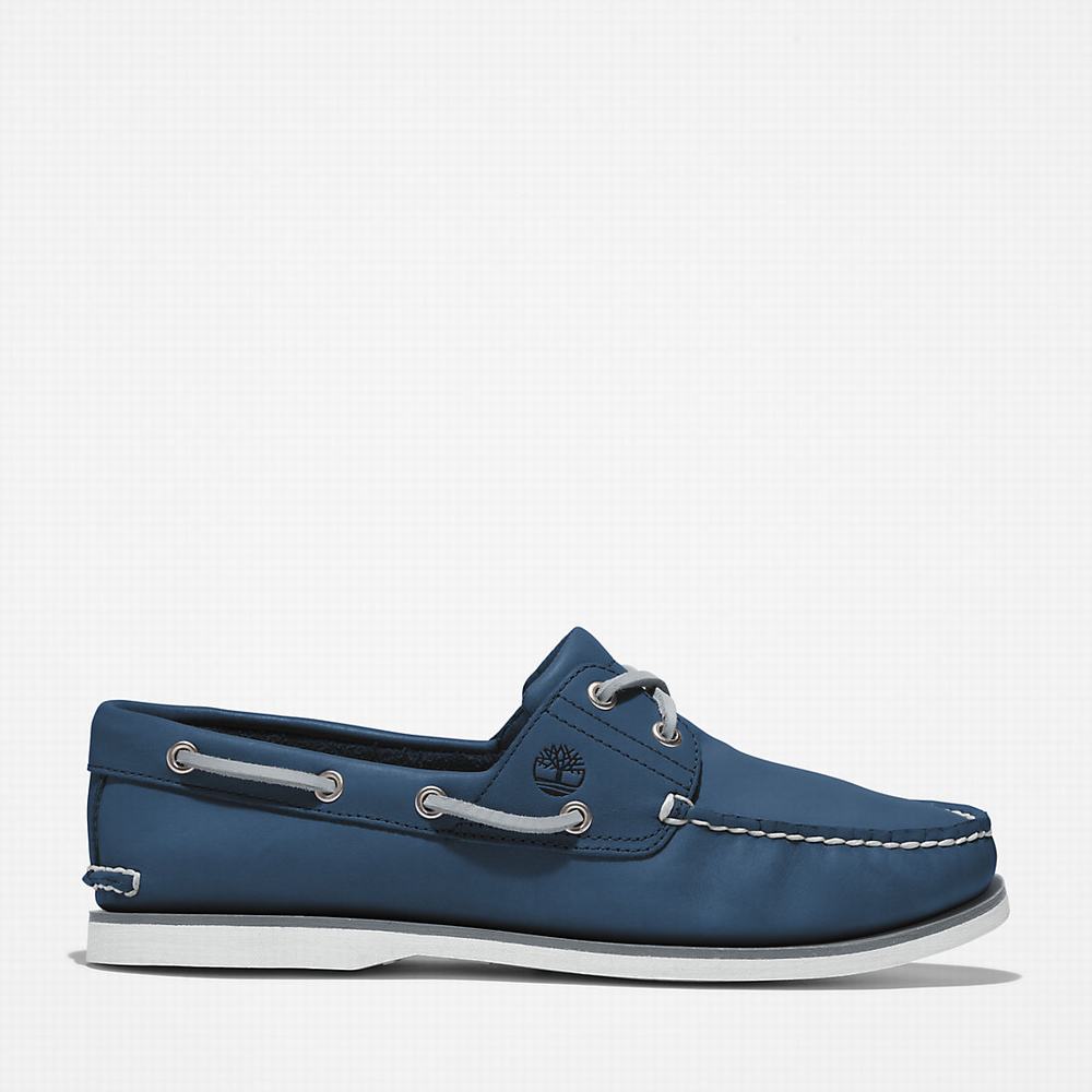 Timberland 2-Eye Classic Tekne Ayakkabısı Erkek Lacivert | TR-4612U