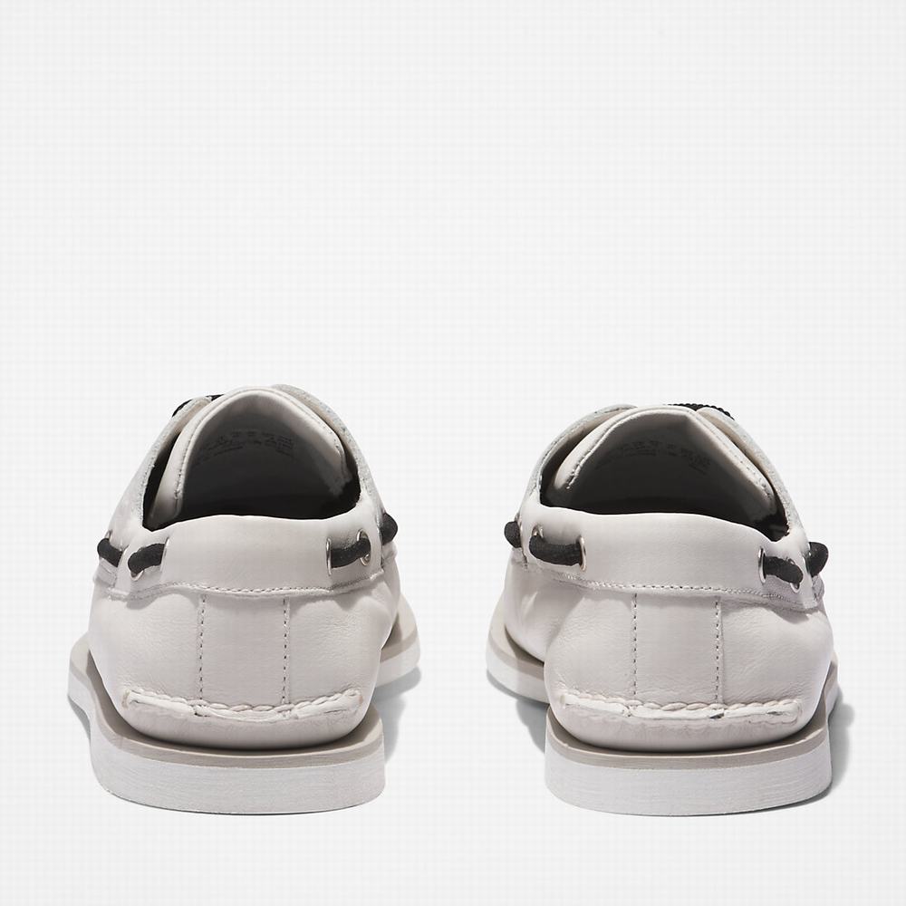 Timberland 2-Eye Classic Tekne Ayakkabısı Erkek Beyaz | TR-5407S