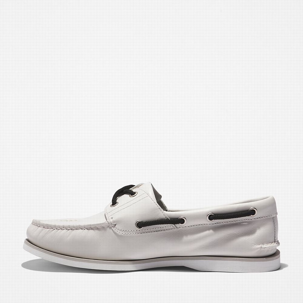 Timberland 2-Eye Classic Tekne Ayakkabısı Erkek Beyaz | TR-5407S