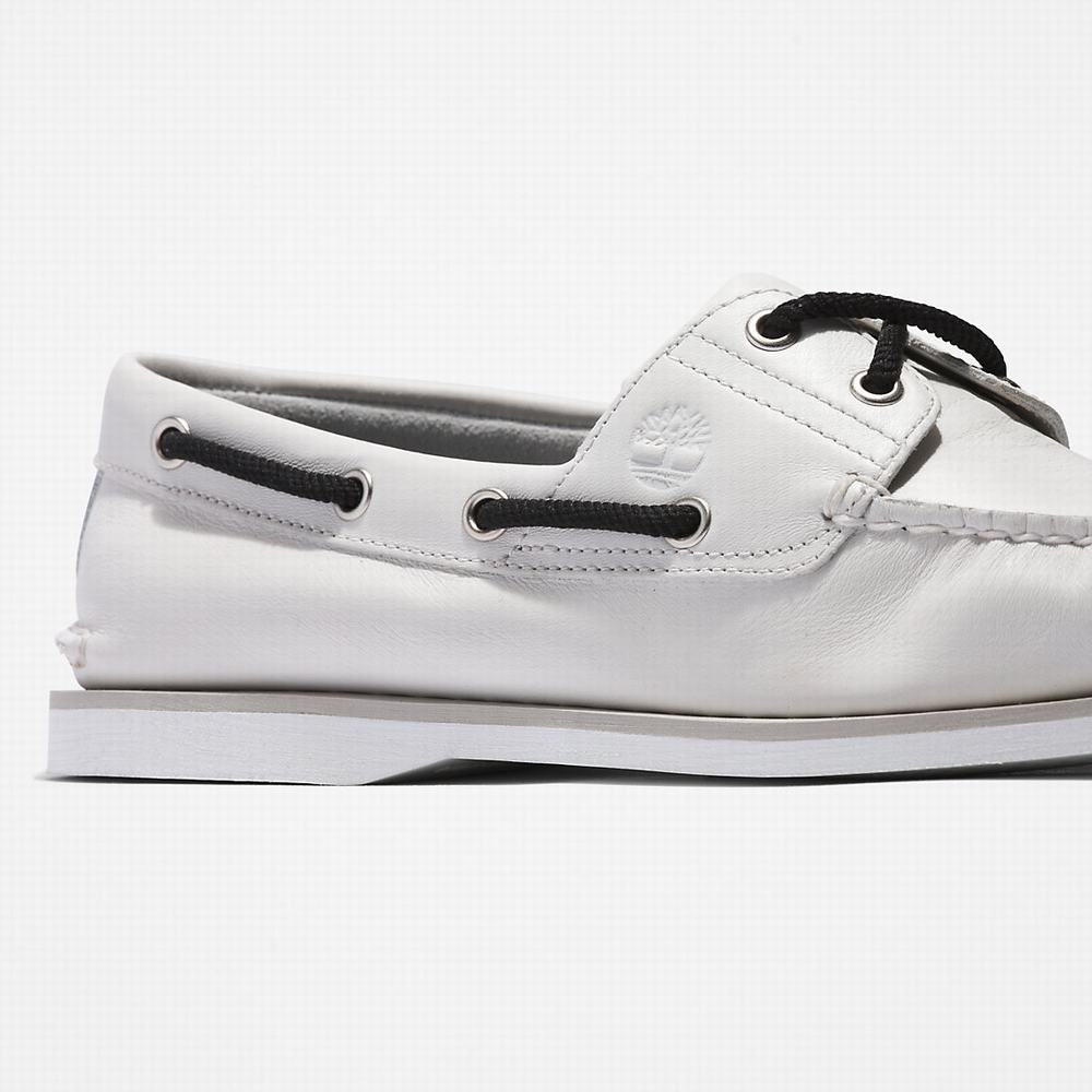 Timberland 2-Eye Classic Tekne Ayakkabısı Erkek Beyaz | TR-5407S