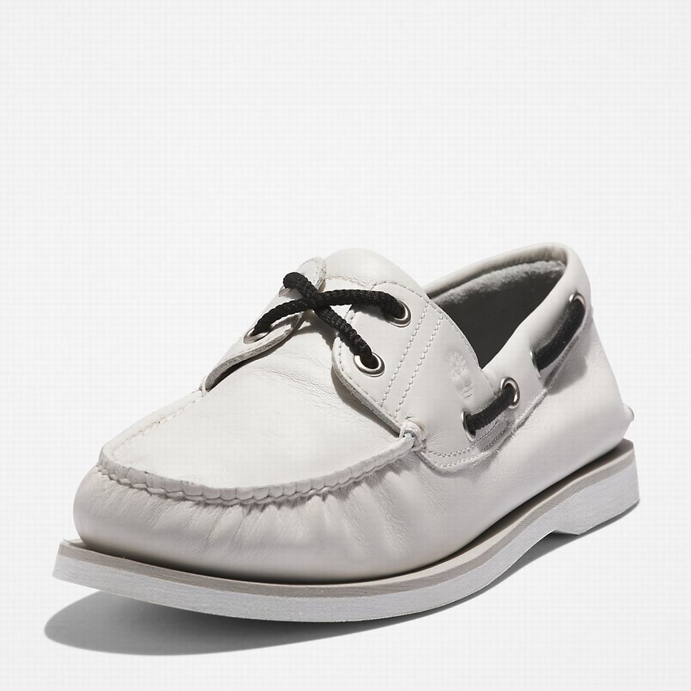 Timberland 2-Eye Classic Tekne Ayakkabısı Erkek Beyaz | TR-5407S