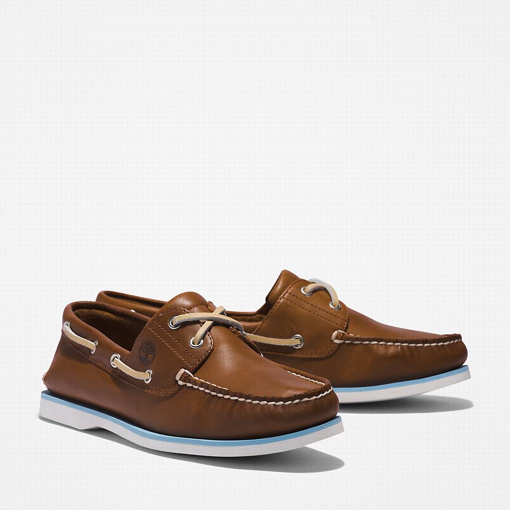 Timberland 2-Eye Classic Tekne Ayakkabısı Erkek Kahverengi | TR-5680B