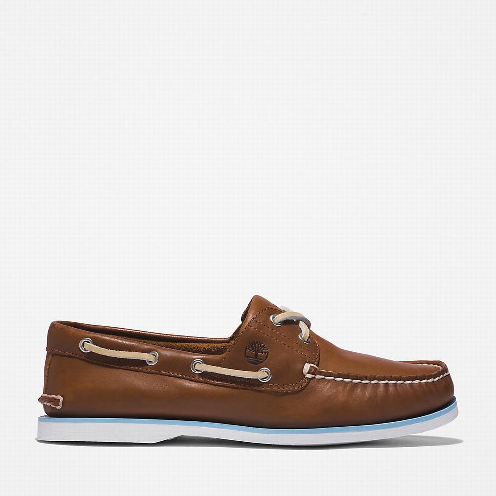 Timberland 2-Eye Classic Tekne Ayakkabısı Erkek Kahverengi | TR-5680B