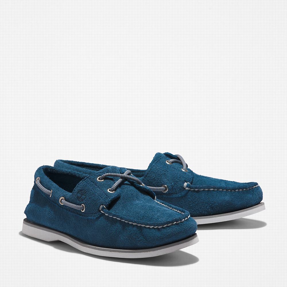 Timberland 2-Eye Classic Tekne Ayakkabısı Erkek Koyu Mavi | TR-8134V