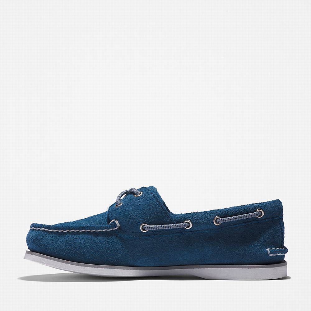 Timberland 2-Eye Classic Tekne Ayakkabısı Erkek Koyu Mavi | TR-8134V