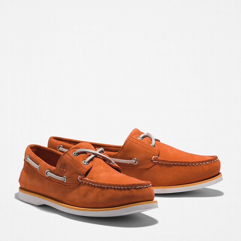 Timberland 2-Eye Classic Tekne Ayakkabısı Erkek Turuncu | TR-8619A