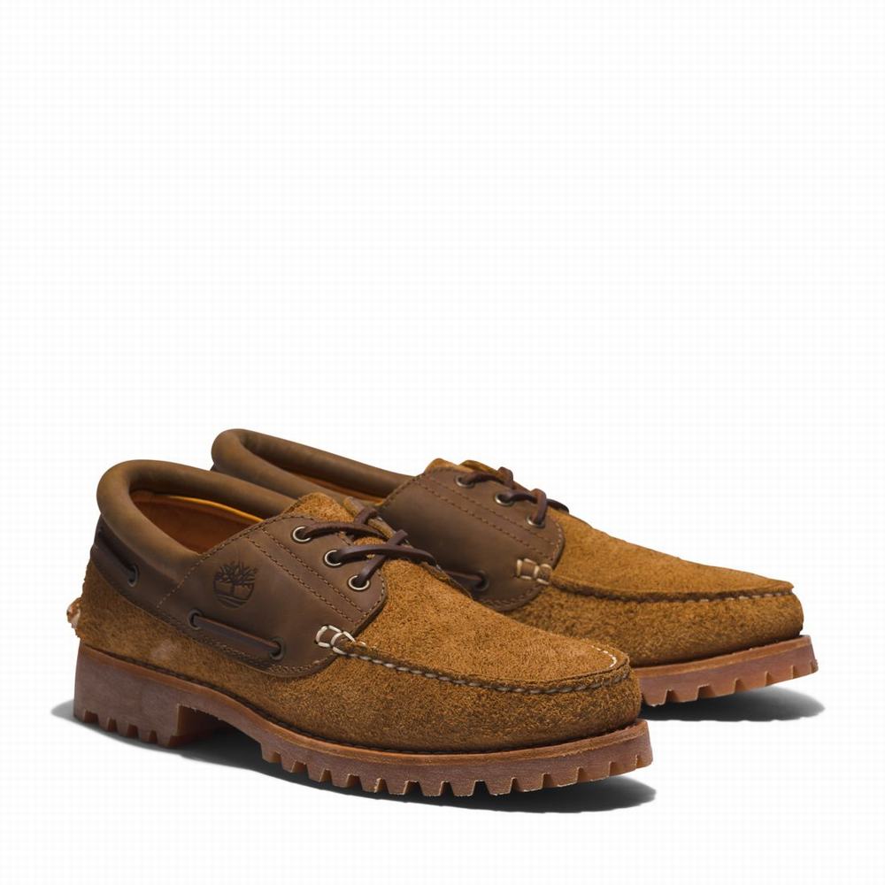 Timberland 3-Eye Lug Handsewn Tekne Ayakkabısı Erkek Kahverengi | TR-2031J