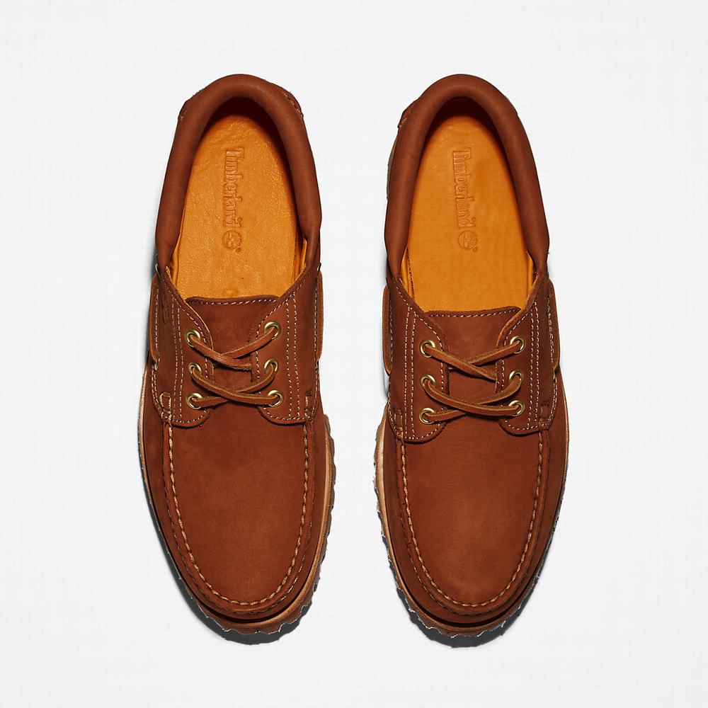 Timberland 3-Eye Lug Handsewn Tekne Ayakkabısı Erkek Kahverengi | TR-4013D