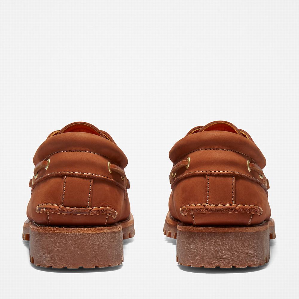 Timberland 3-Eye Lug Handsewn Tekne Ayakkabısı Erkek Kahverengi | TR-4013D