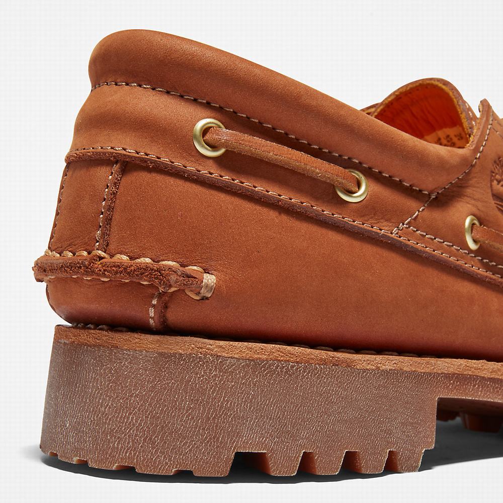 Timberland 3-Eye Lug Handsewn Tekne Ayakkabısı Erkek Kahverengi | TR-4013D