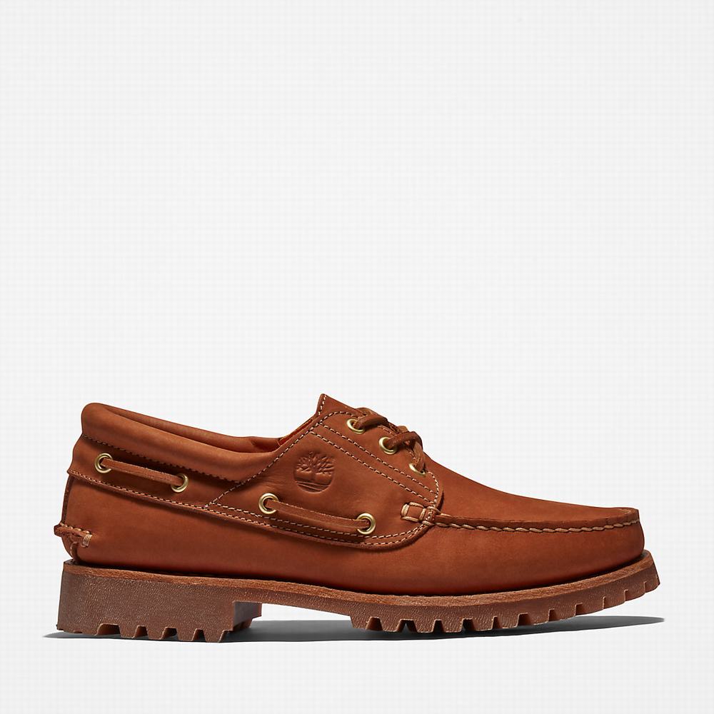 Timberland 3-Eye Lug Handsewn Tekne Ayakkabısı Erkek Kahverengi | TR-4013D