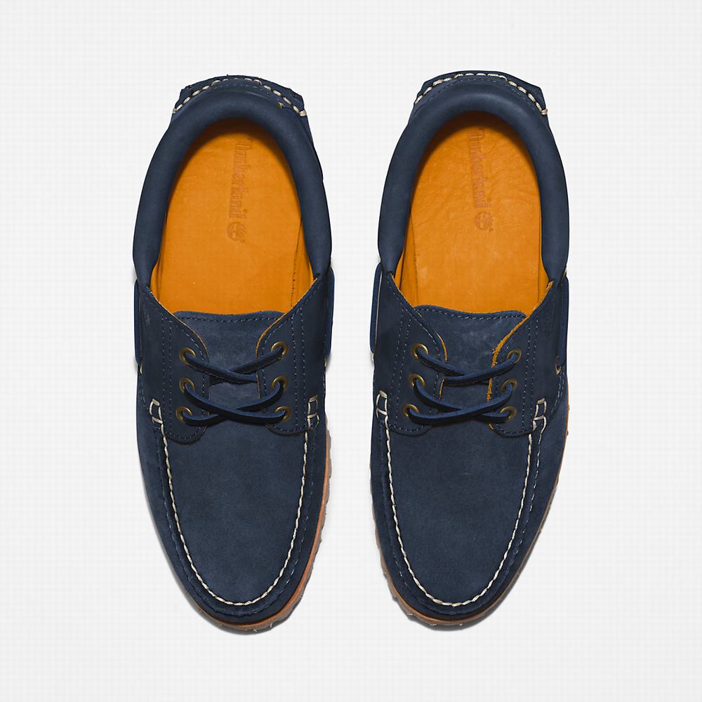 Timberland 3-Eye Lug Handsewn Tekne Ayakkabısı Erkek Lacivert | TR-6529G