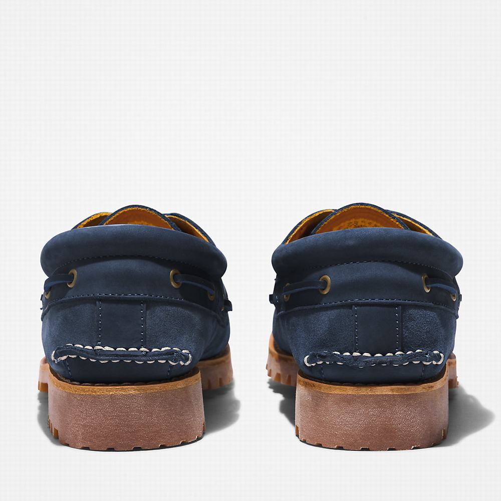 Timberland 3-Eye Lug Handsewn Tekne Ayakkabısı Erkek Lacivert | TR-6529G