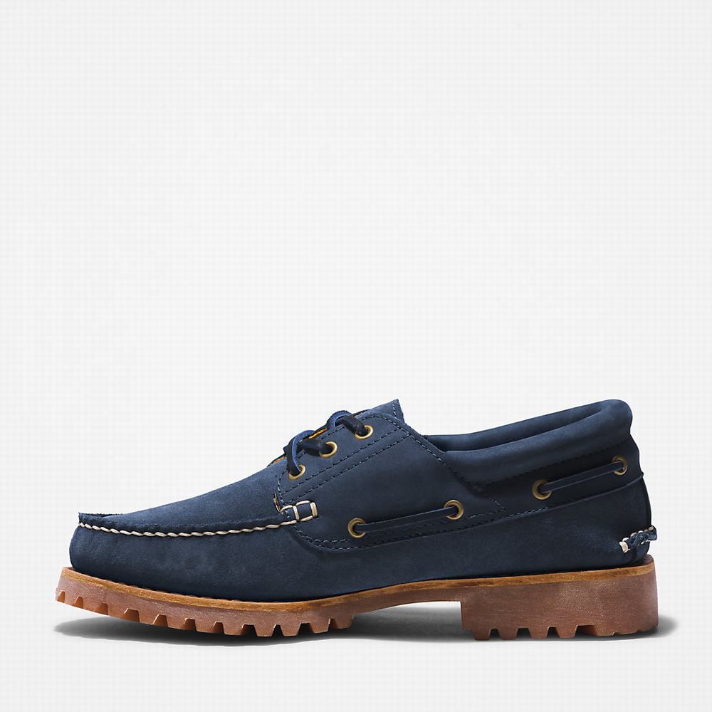 Timberland 3-Eye Lug Handsewn Tekne Ayakkabısı Erkek Lacivert | TR-6529G