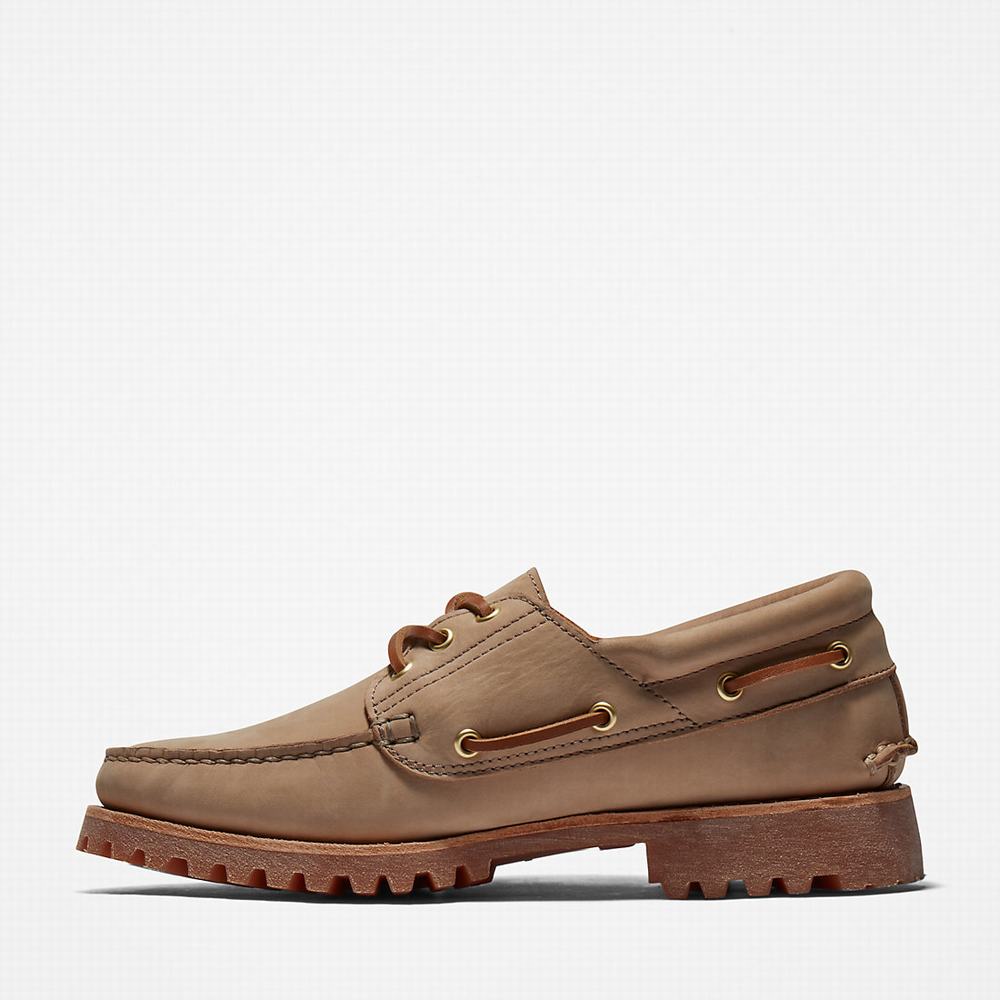 Timberland 3-Eye Lug Handsewn Tekne Ayakkabısı Erkek Açık Kahverengi | TR-8370F
