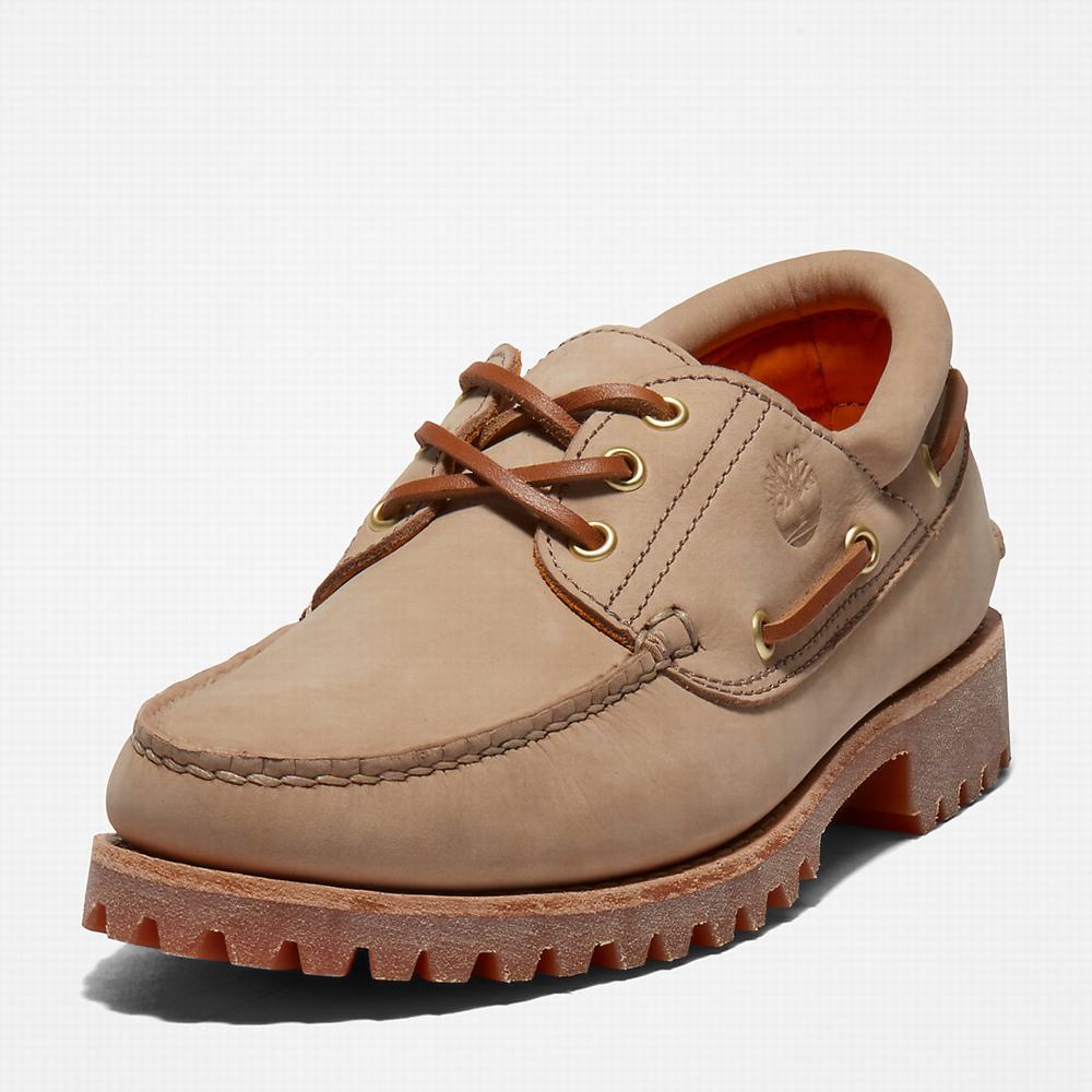 Timberland 3-Eye Lug Handsewn Tekne Ayakkabısı Erkek Açık Kahverengi | TR-8370F