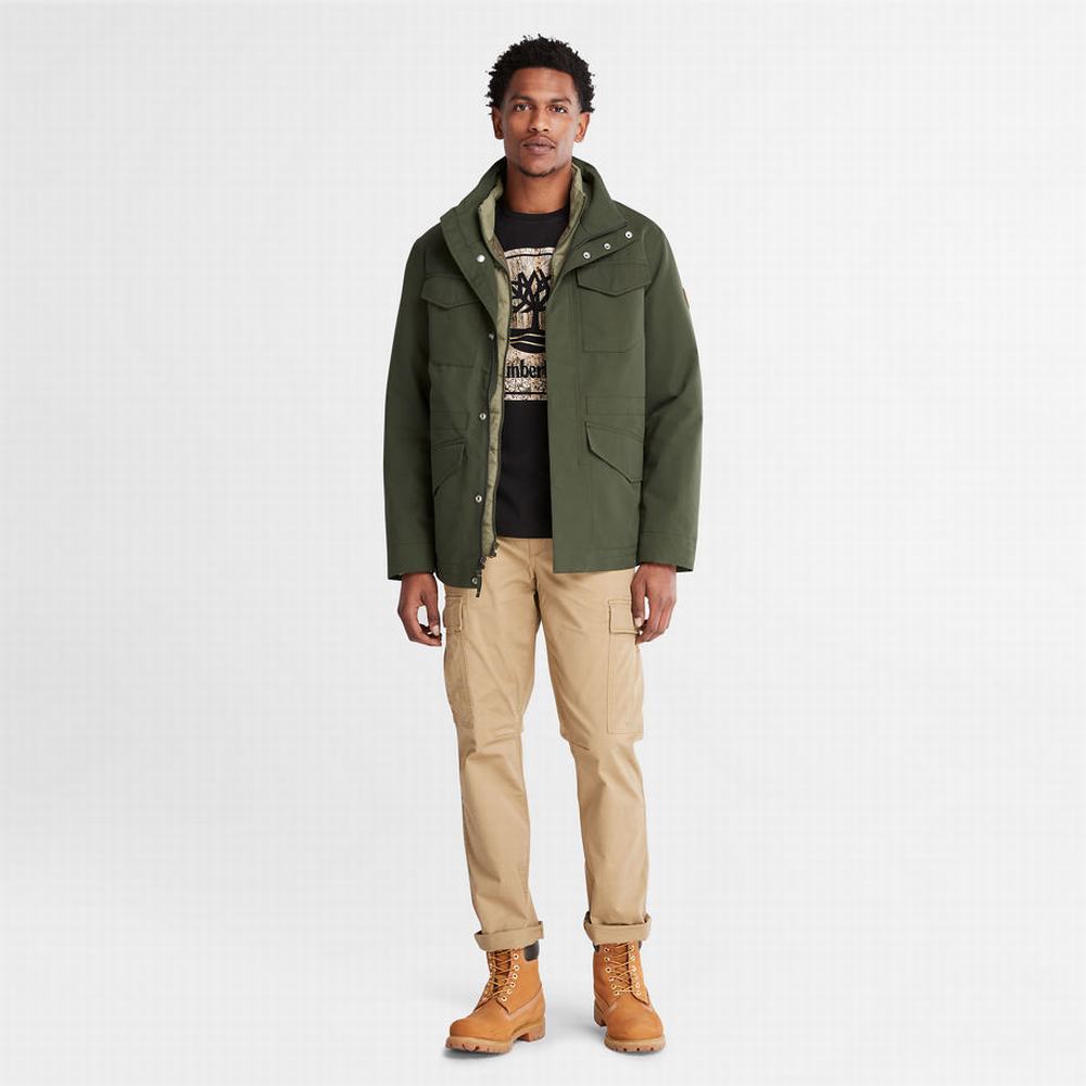 Timberland 3-in-1 Rain Ceket Erkek Koyu Yeşil | TR-9684A