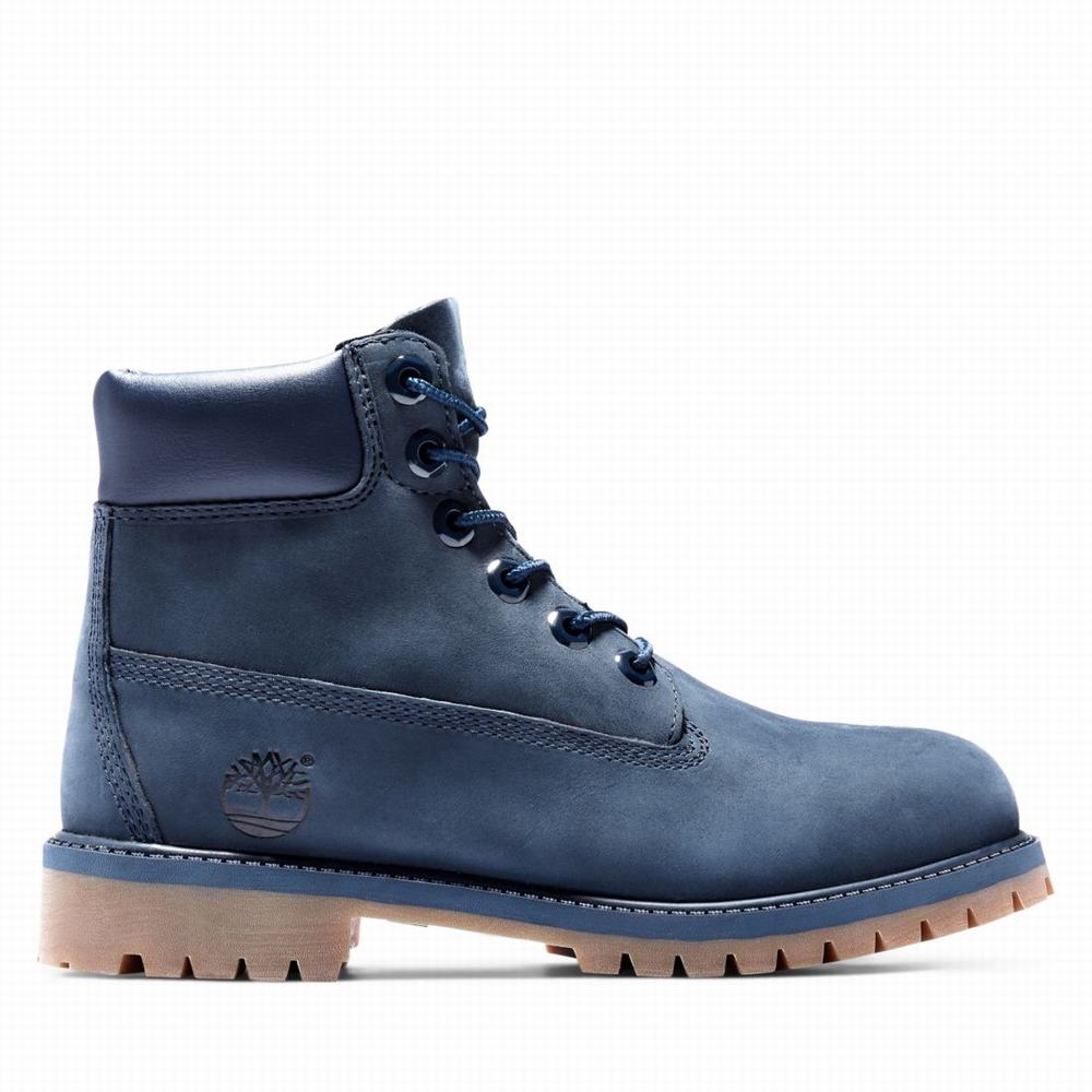 Timberland 6-Inch Premium Waterproof Bot Çocuk Mavi | TR-6709P