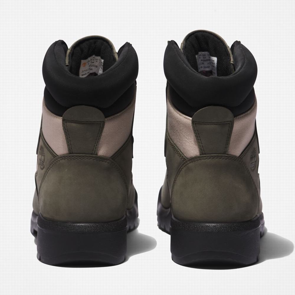 Timberland 6-Inch Waterproof Field Bot Erkek Koyu Yeşil | TR-1482U