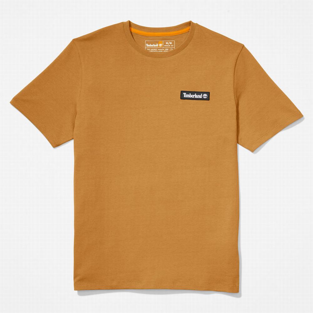 Timberland All Gender Heavyweight Badge Tişört Erkek Sarı | TR-9501R