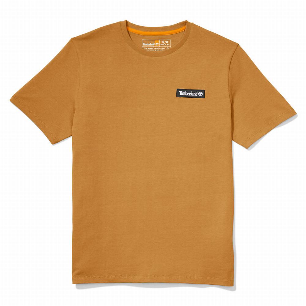 Timberland All Gender Heavyweight Badge Tişört Erkek Sarı | TR-9501R