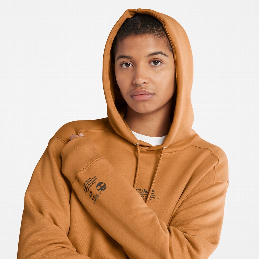 Timberland All Gender Luxe Konfor Essentials Refibra™ Kapüşonlu Sweatshirt Erkek Açık Kahverengi | TR-4215F
