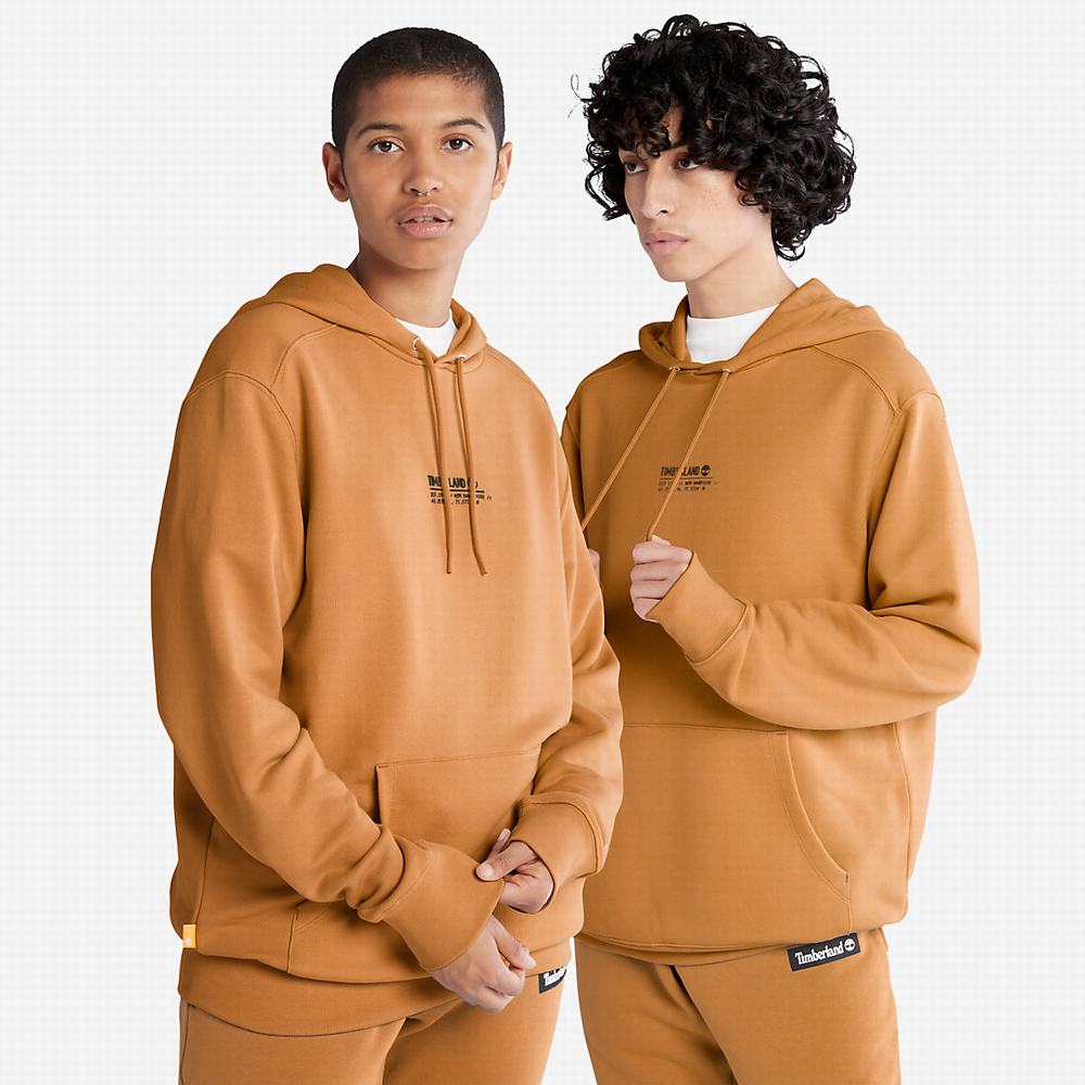 Timberland All Gender Luxe Konfor Essentials Refibra™ Kapüşonlu Sweatshirt Erkek Açık Kahverengi | TR-4215F
