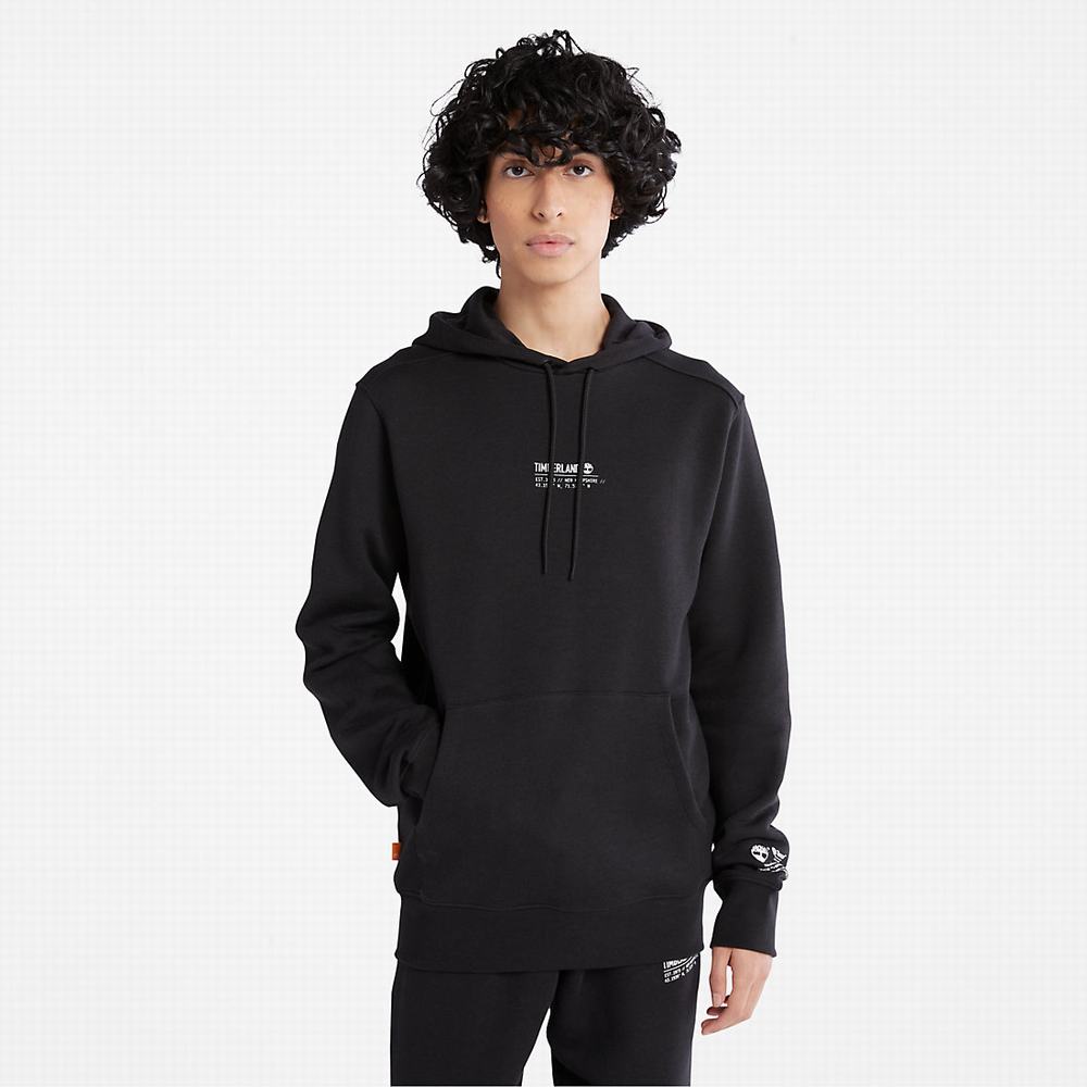 Timberland All Gender Luxe Konfor Essentials Refibra™ Kapüşonlu Sweatshirt Erkek Siyah | TR-4586D