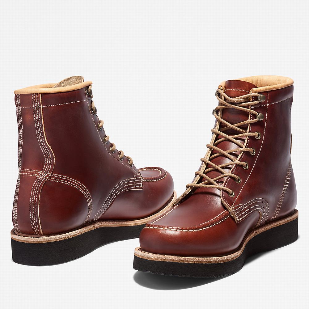Timberland American Craft Moc-toe Bot Erkek Koyu Kahverengi | TR-9658K