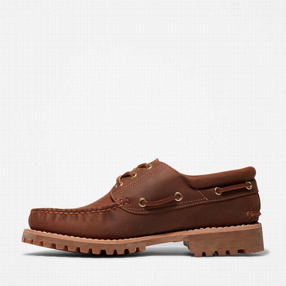 Timberland Authentic 3-Eye Tekne Ayakkabısı Erkek Açık Kahverengi | TR-1406X