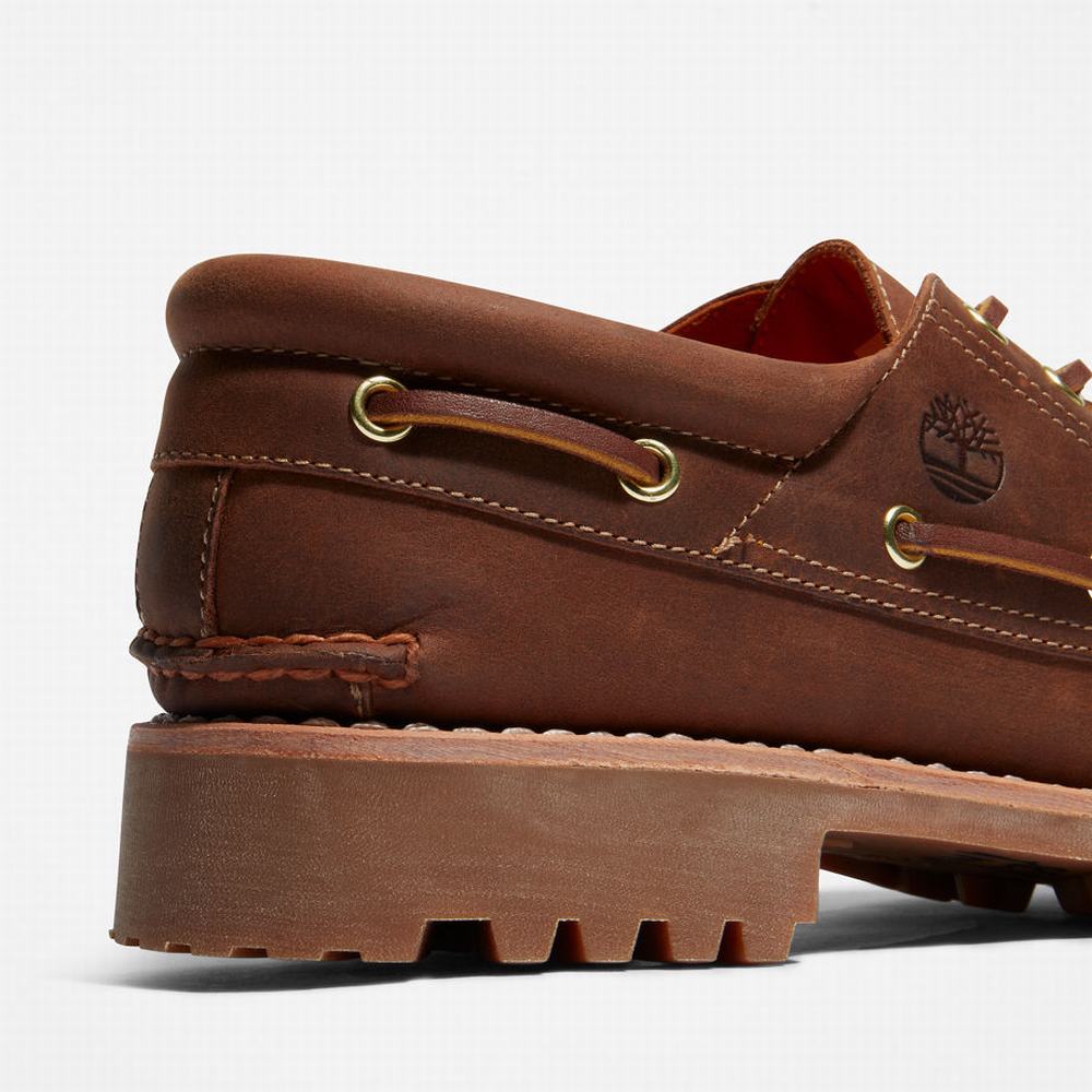 Timberland Authentic 3-Eye Tekne Ayakkabısı Erkek Açık Kahverengi | TR-1406X