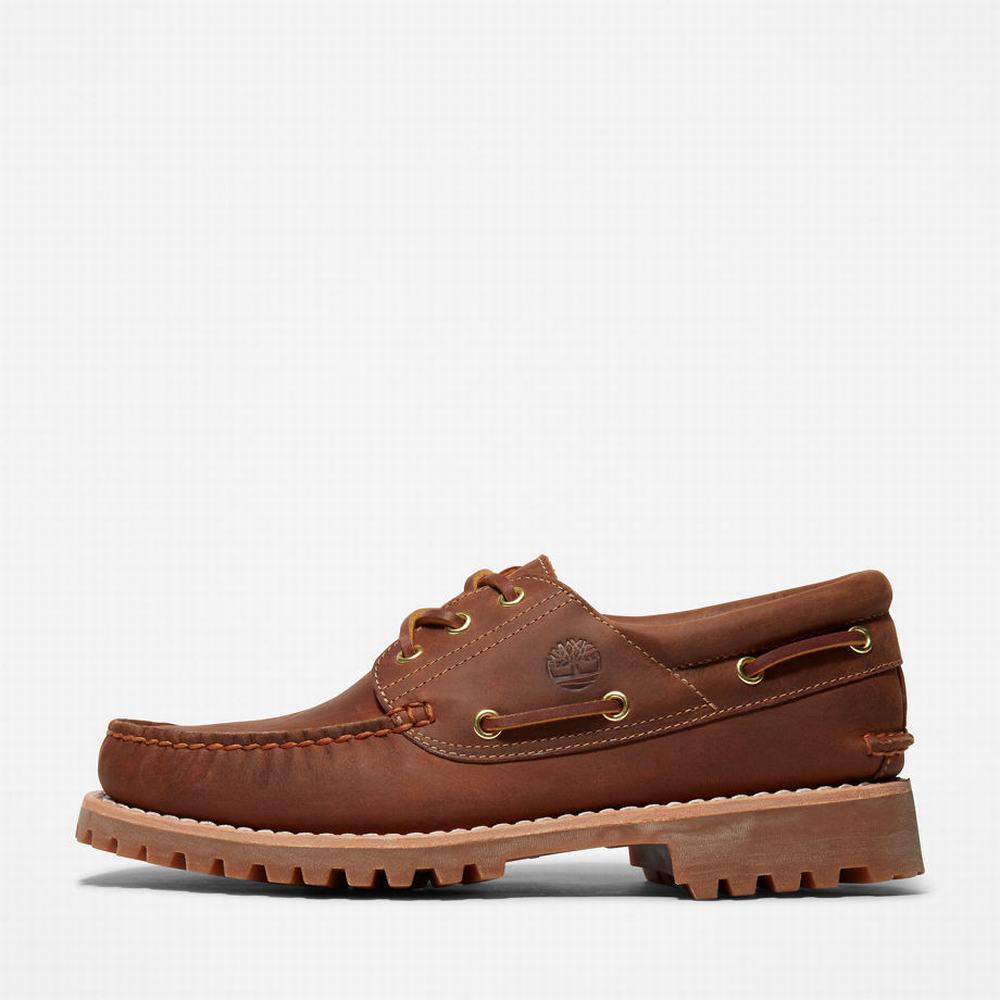Timberland Authentic 3-Eye Tekne Ayakkabısı Erkek Açık Kahverengi | TR-1406X