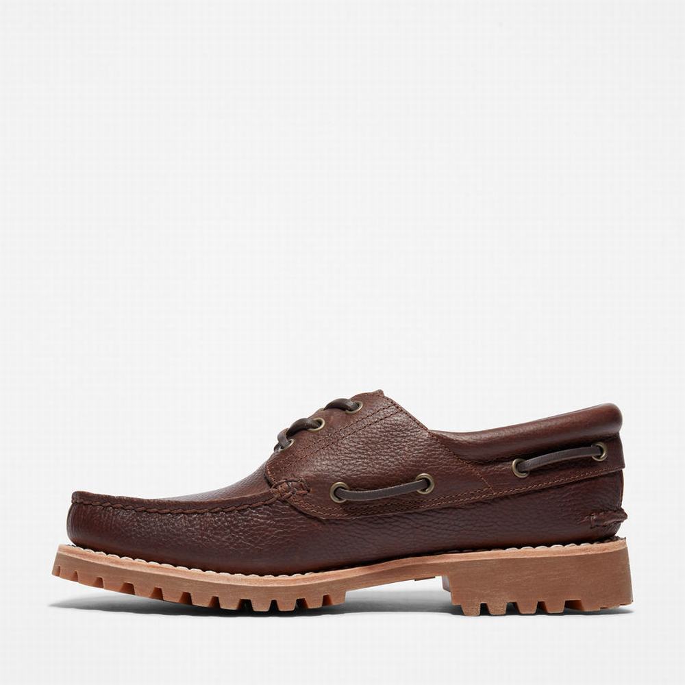 Timberland Authentic 3-Eye Tekne Ayakkabısı Erkek Koyu Kahverengi | TR-7208Z