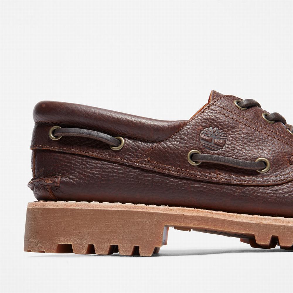 Timberland Authentic 3-Eye Tekne Ayakkabısı Erkek Koyu Kahverengi | TR-7208Z